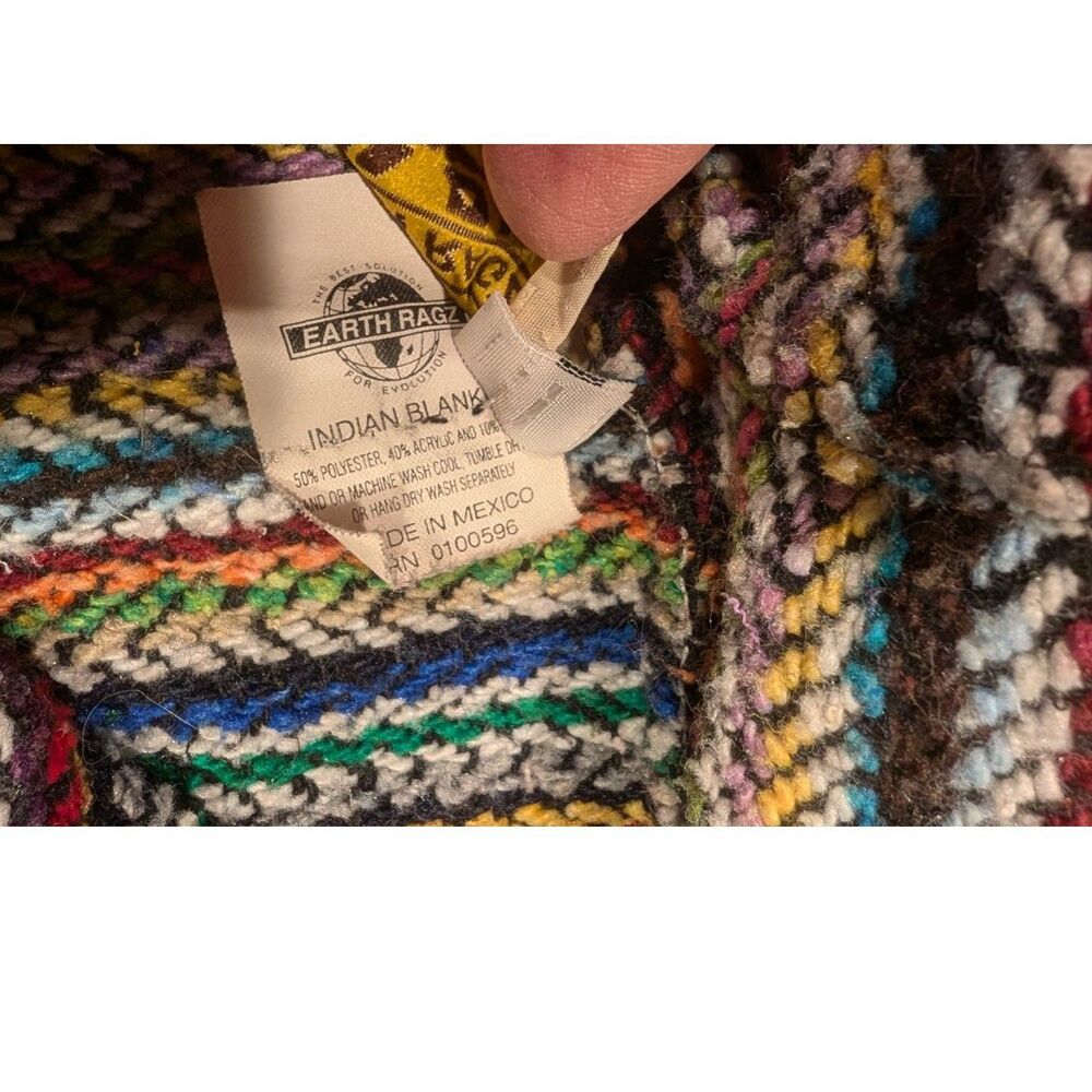 Vintage Earth Baja Hippie Pullover Size S - Picture 6 of 9
